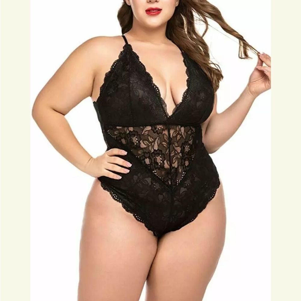 Lace Bodysuit Teddy One-Piece Babydoll Sleepwear